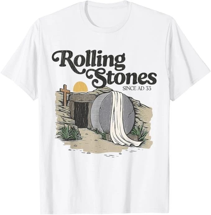 Easter The Stone was Rolled Away He is Alive Retro Christian T-Shirt