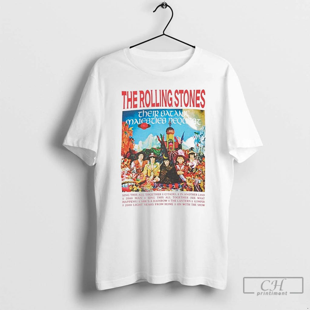 Classic Rolling Their Satanic Majesties Request Print T Shirts