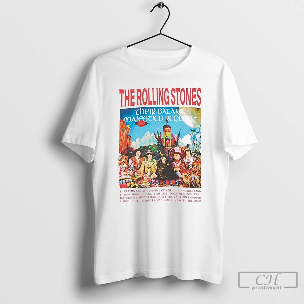 Classic Rolling Their Satanic Majesties Request Print T Shirts