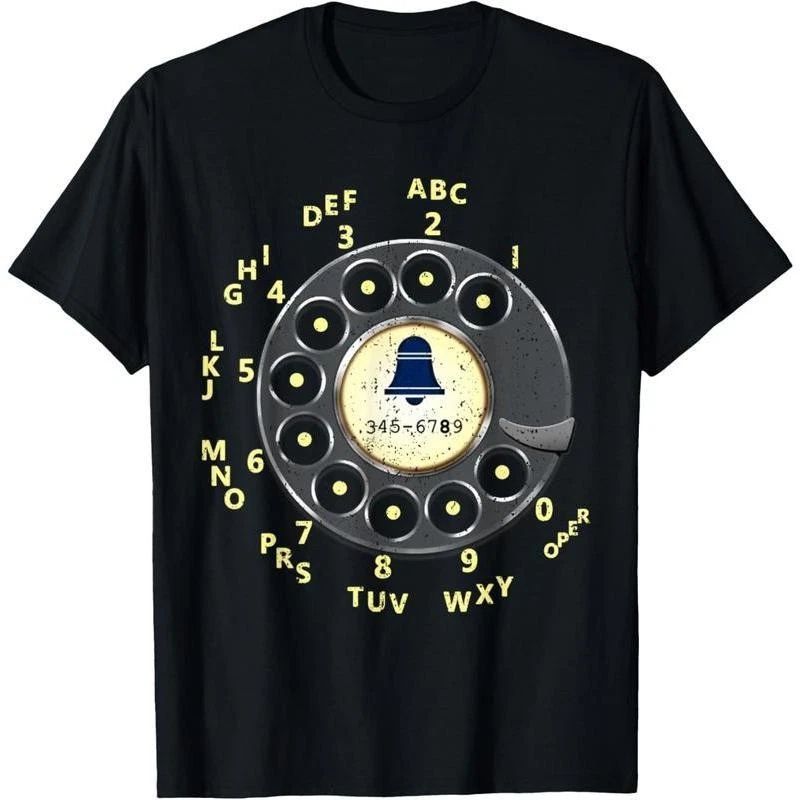 Vintage Rotary Phone Retro 80s 90s Nostalgic Graphic Tee Graphic Unisex Shirt