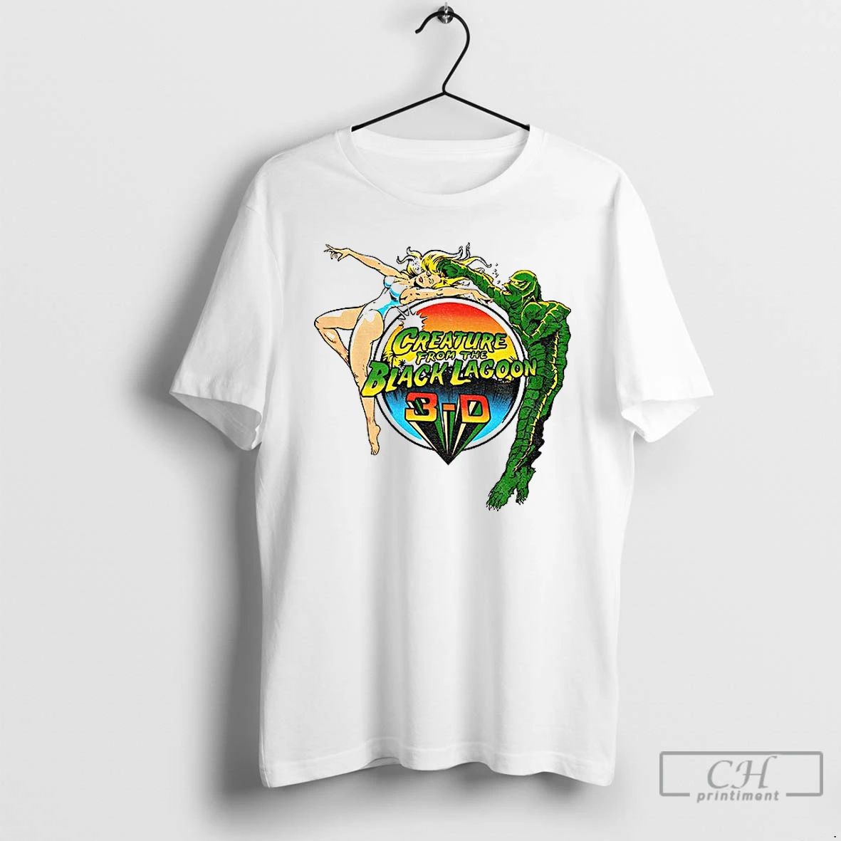 Classic Creature From The Black Lagoon 3 0 Gill Man Cartoon T Shirts