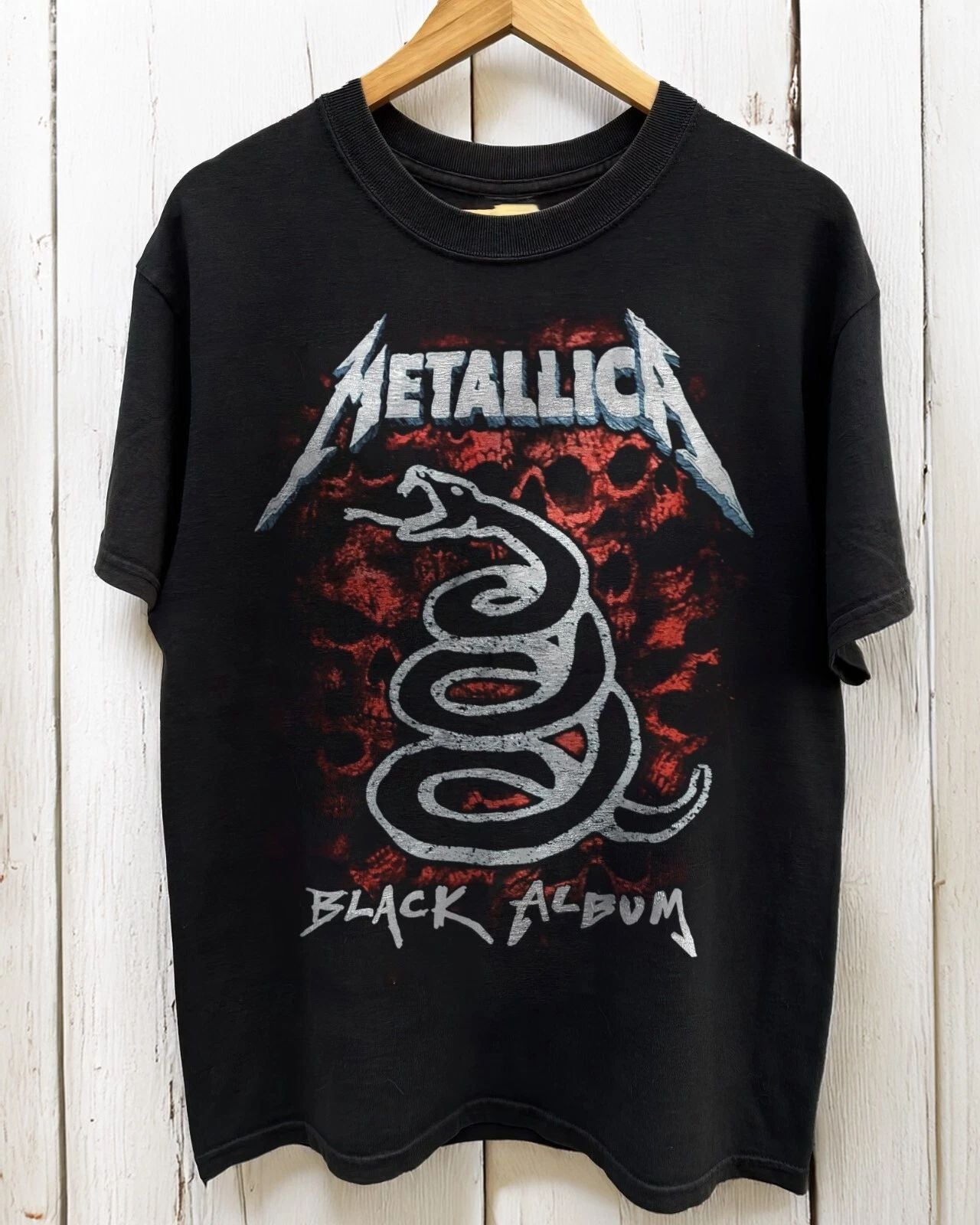 METALLICA The Black Album Heavy Metal Band Black Unisex T-shirt Size S-5XL