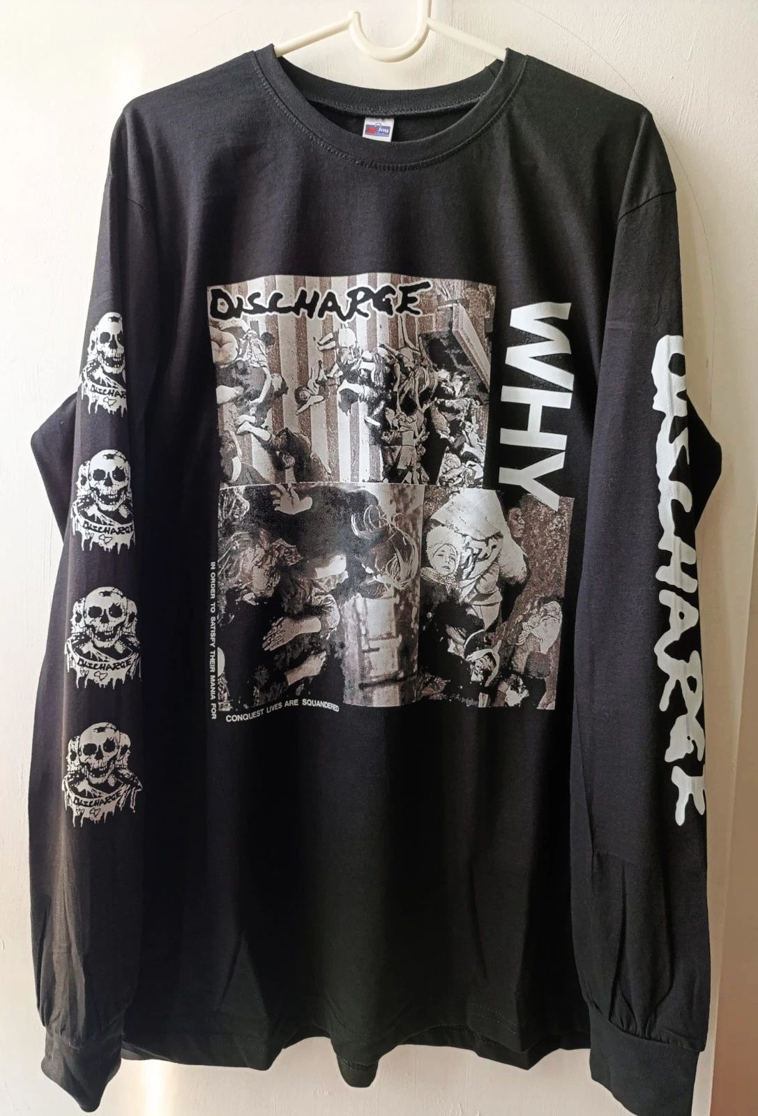 Discharge - Why – LONGSLEEVE  Tshirt (D-Beat, Hardcore Punk)