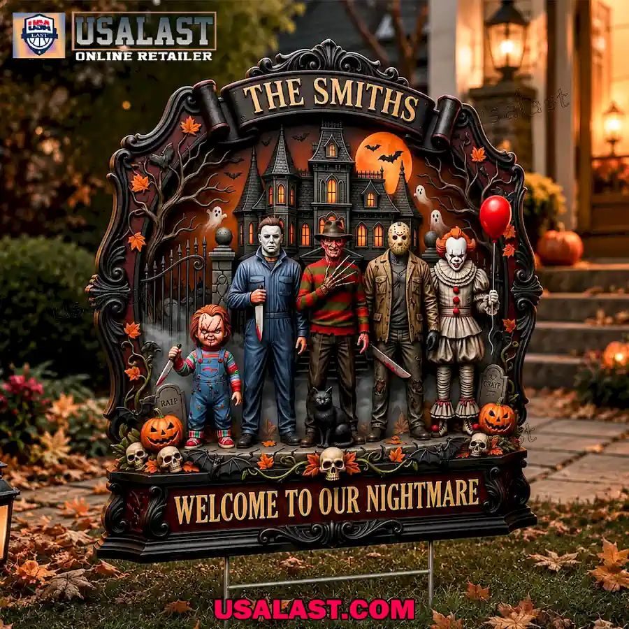 Horror Characters Spooky Season Halloween Custom Yard Sign