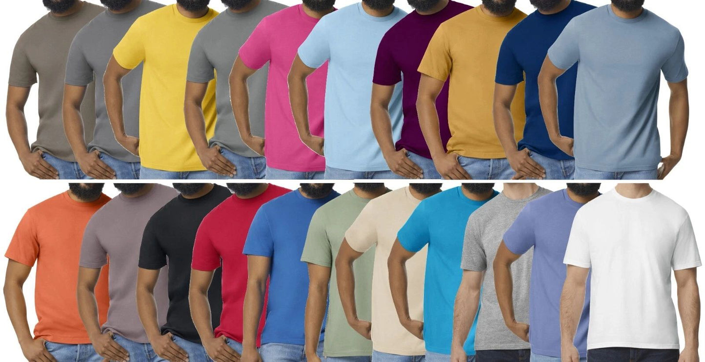 Gildan Softstyle Midweight Cotton Short Sleeve Tee T-Shirt S-5XL