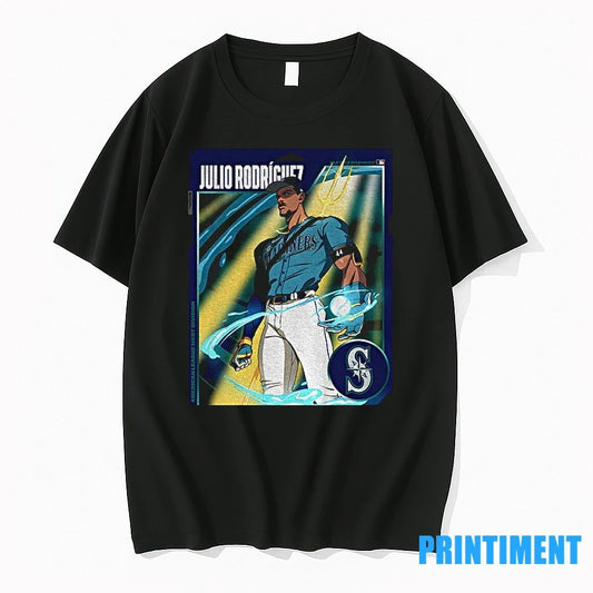 Julio Rodriguez Anime Trident Seattle Mariners Mlb Baseball Card Tshirts Sweater