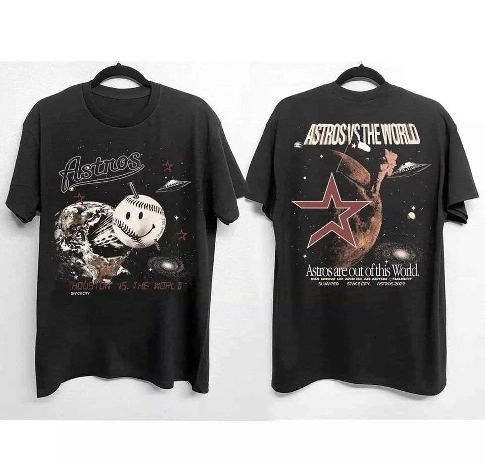 Houston Space City Baseball Shirt, Astros vs The World T-Shirt