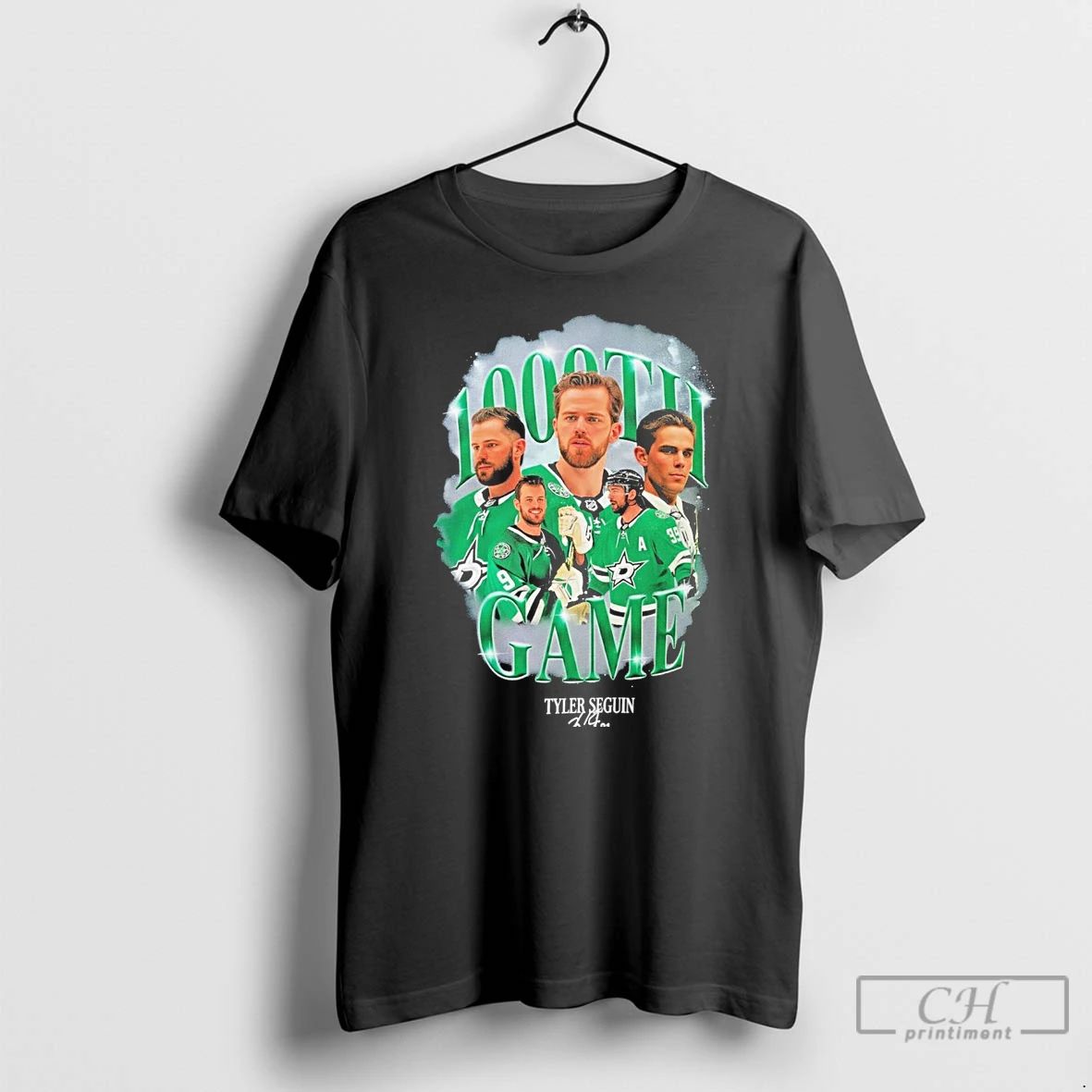 Classic Dallas Stars Tyler Seguins 1000th Game Signature T Shirts