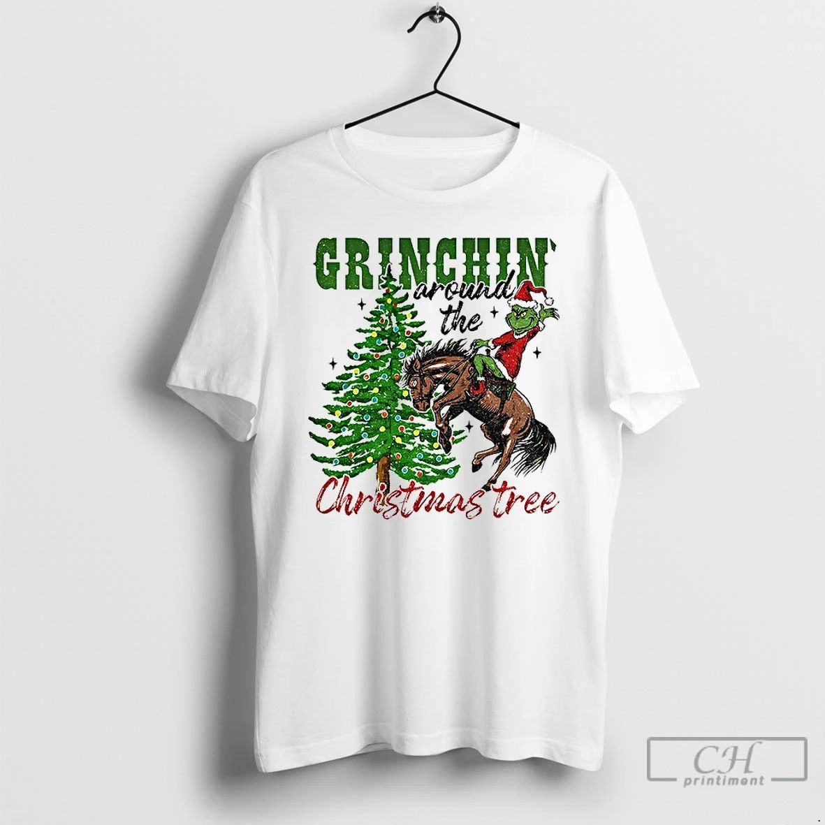 Premium Grinchin Around The Christmas Tree Christmas 2025 T Shirts