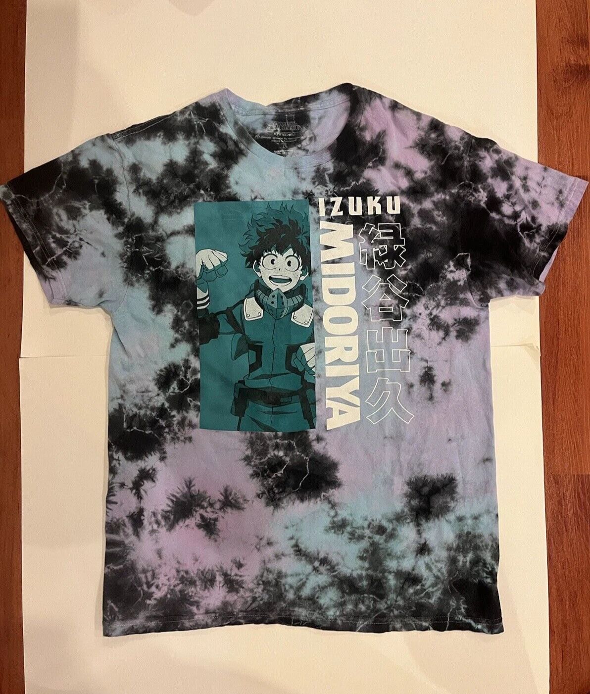 My Hero Academia Izuku Midoriya tie-dye t-shirt size L official Funimation