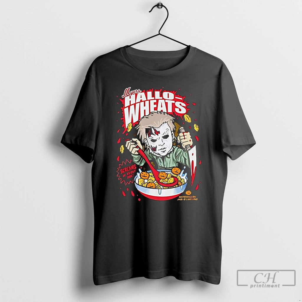 Classic Michael Myers Hallo Wheats Screams In Every Box Halloween T Shirts
