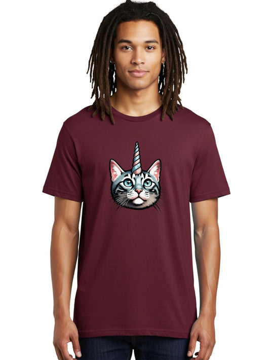 Caticorn-1 Mens Graphic Tee, 100% Cotton, Casual Summer Wear