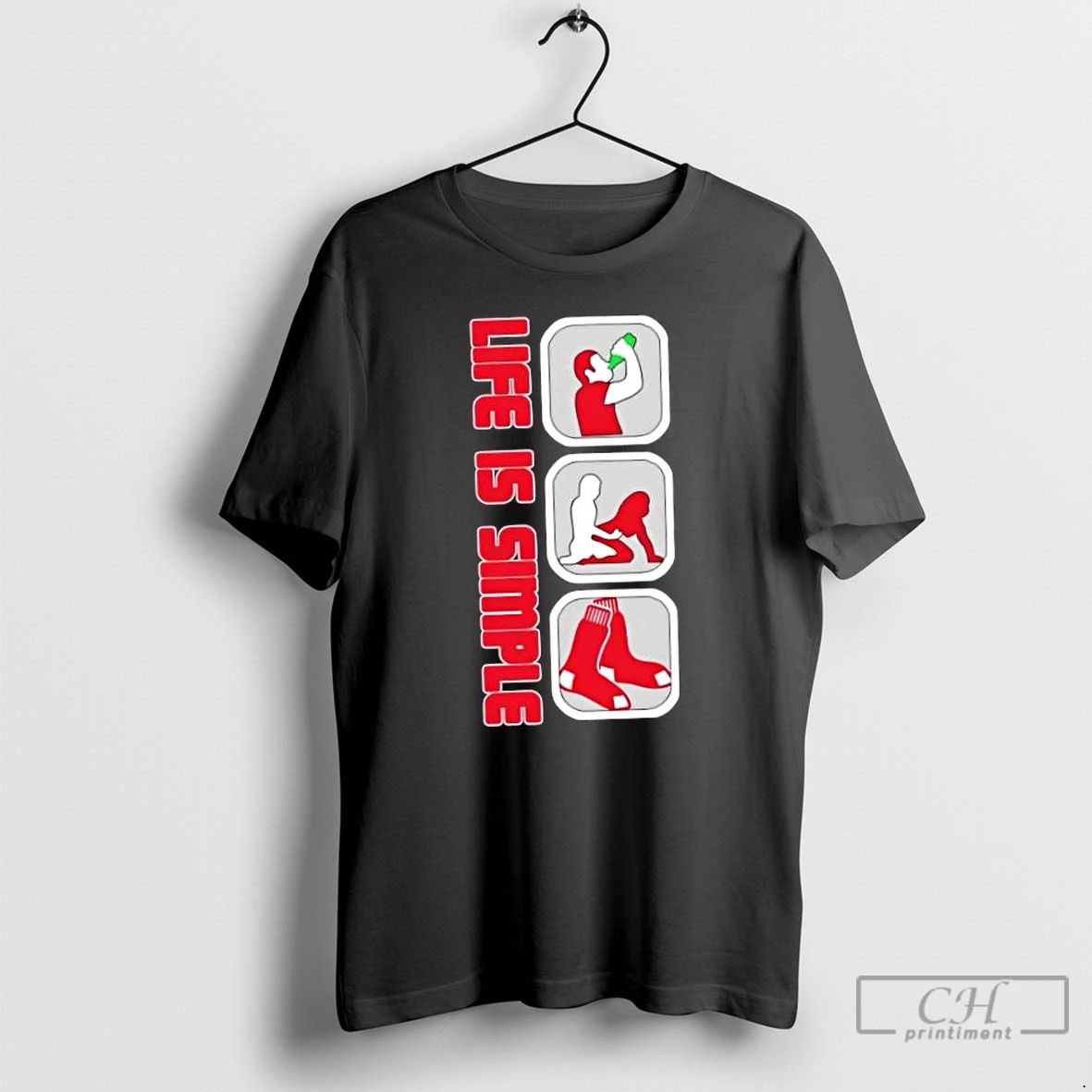 Classic Boston Red Sox Baseball Life Is Simple T Shirts