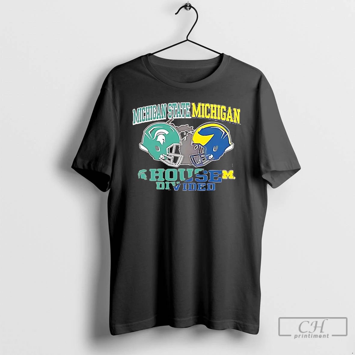 Classic Michigan Wolverines Vs Spartans Paul Brawl House Divided T Shirts