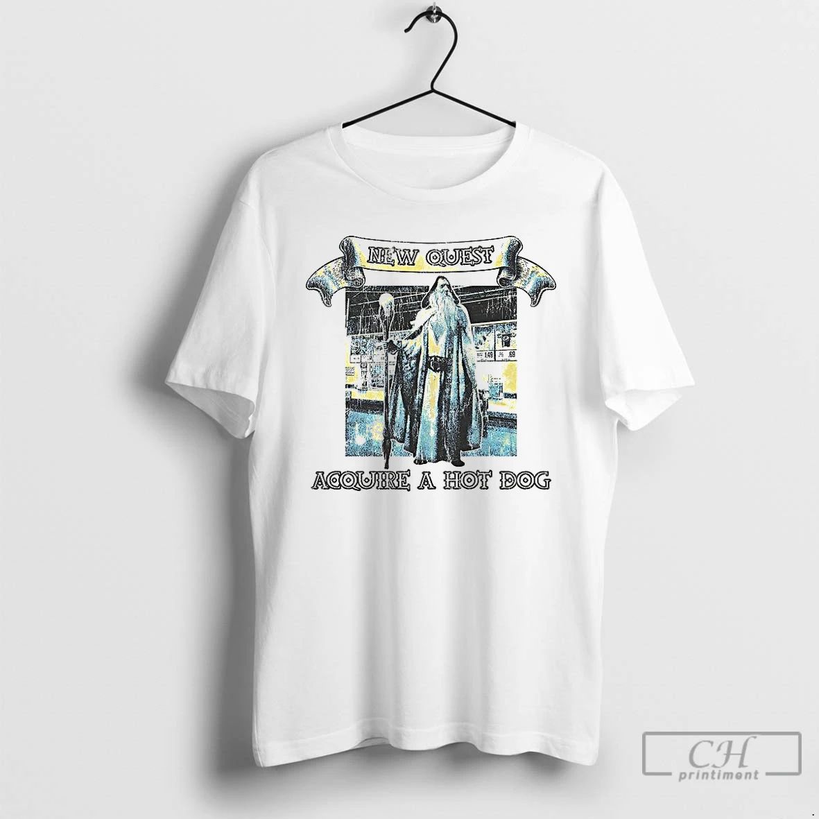 Classic Wizard New Quest Acquire Hot Dog T Shirts