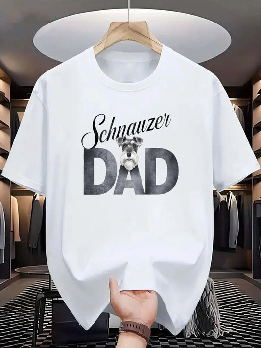 Schnauzer Dad T-Shirt- Perfect Gift for Dog Lovers and Fathers- Comfortable and