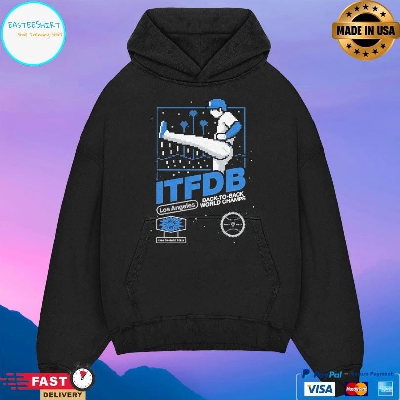 Itfdb Shohei Ohtani Los Angeles Dodgers Kick Celly Back To Back World Champs 2026 On-Base Celly T-shirt