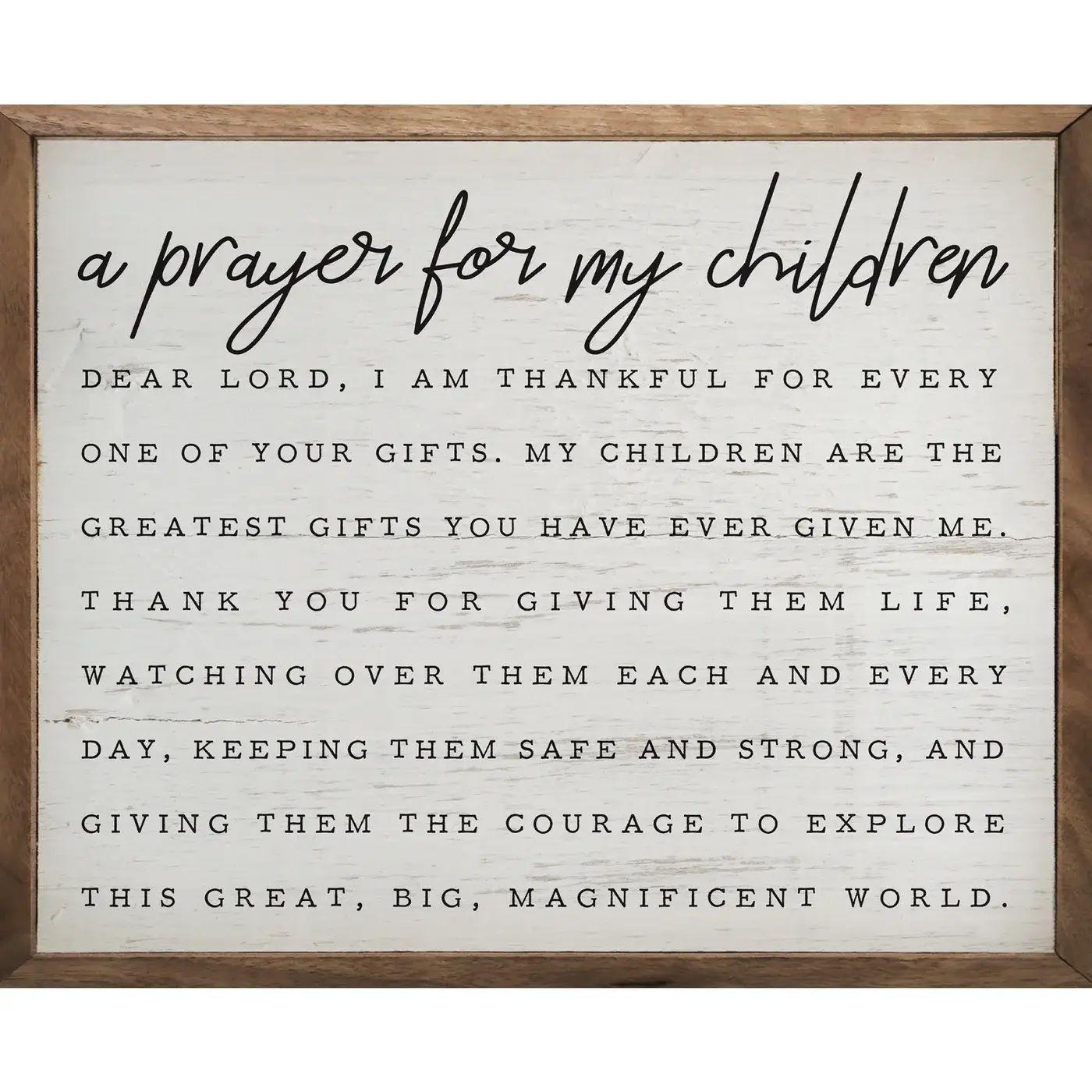 A Prayer For My Children Whitewash