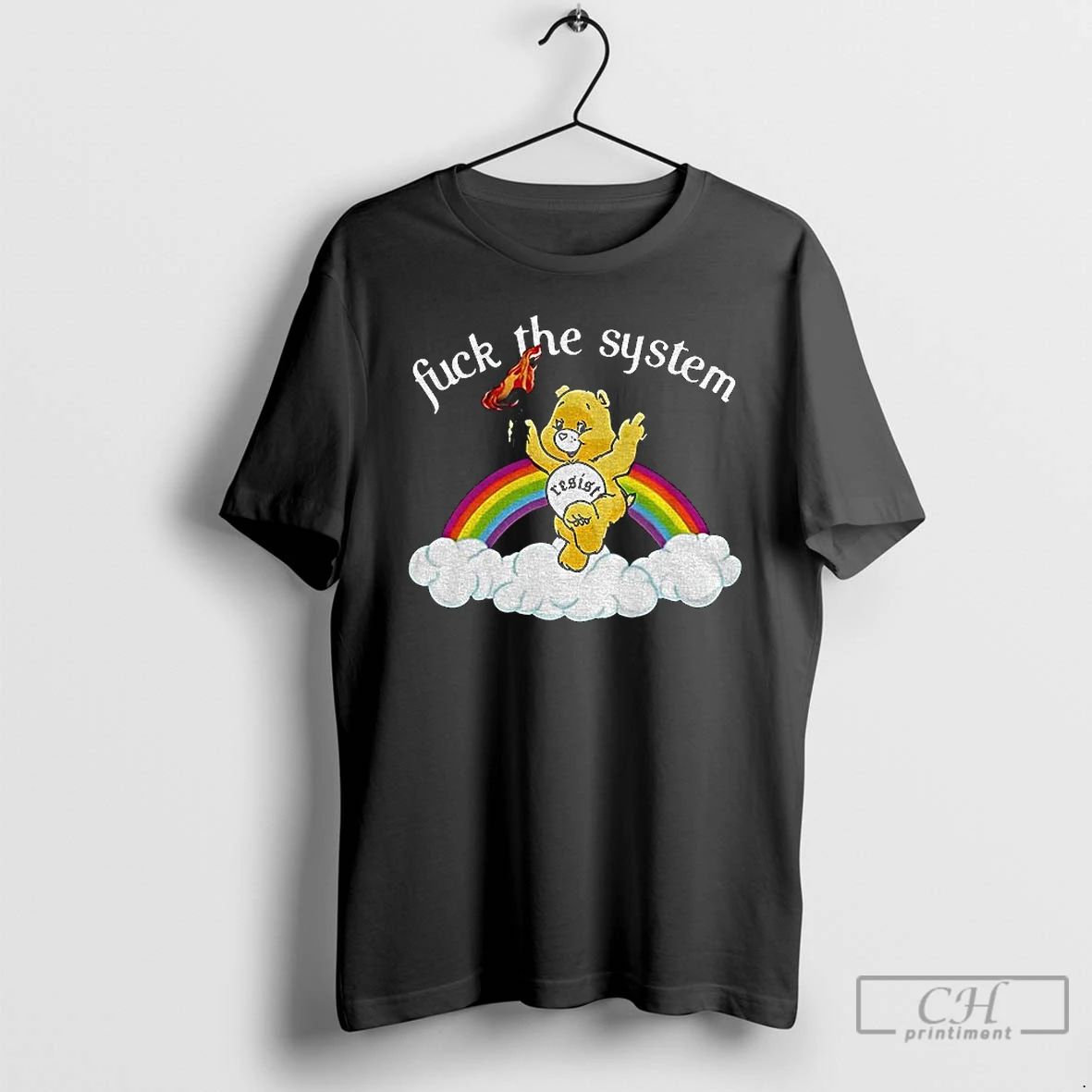 Classic Bear Resist Fuck The System Rainbow Lgbt Pride Month T Shirts