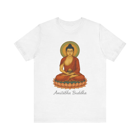 Amitabha Buddha Unisex Jersey Tee, Spiritual Shirt, Meditation T-Shirt,Buddhism