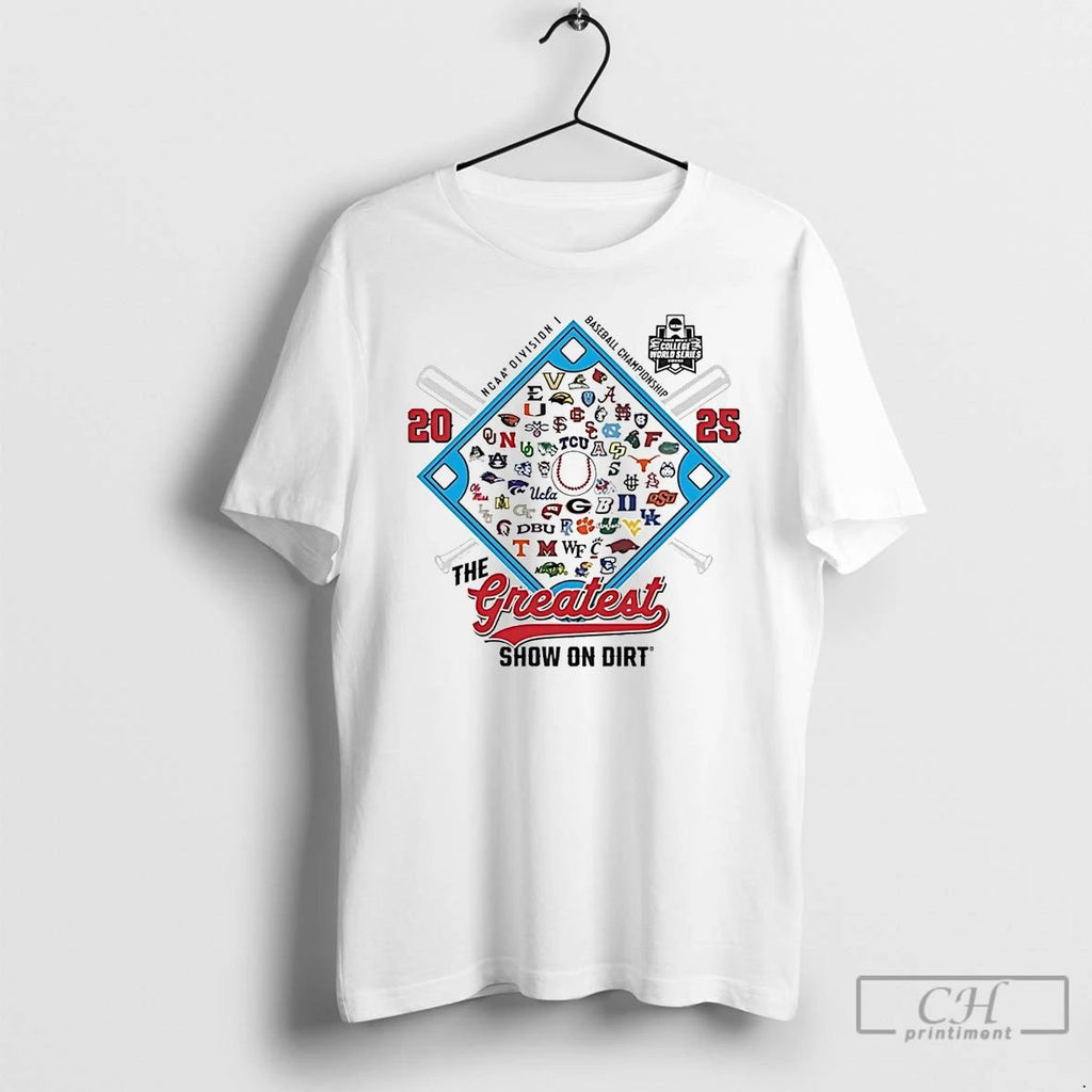 Classic Ncaa Division I Baseball Championship The Greatest Show On Dirt 2025 T Shirts