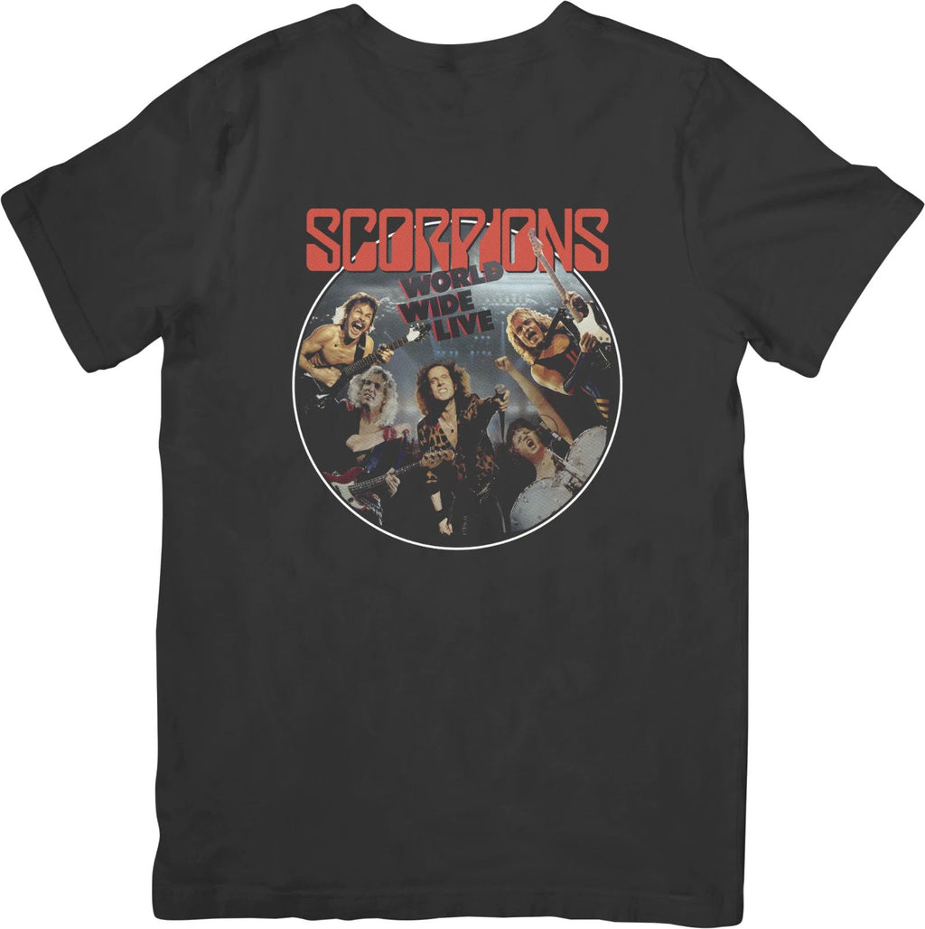 Scorpions heavy metal   Music Fit for Men & Women Quality Cotton T-Shirt Black