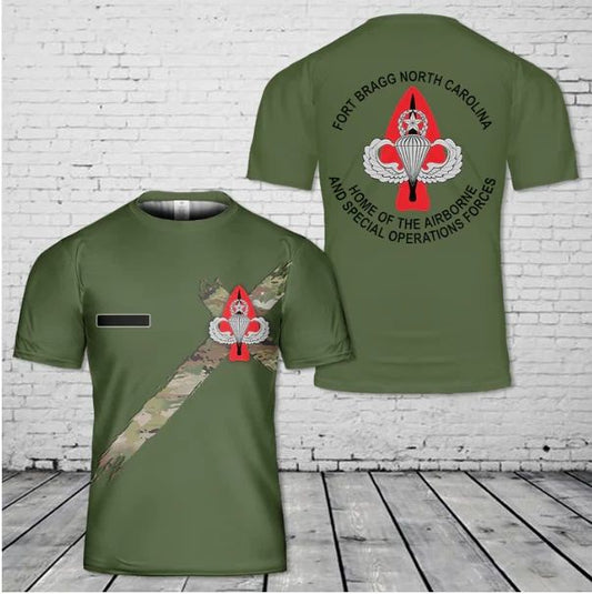Custom Name Fort Bragg Home Of The Airborne And Special Operations Forces T-Shir