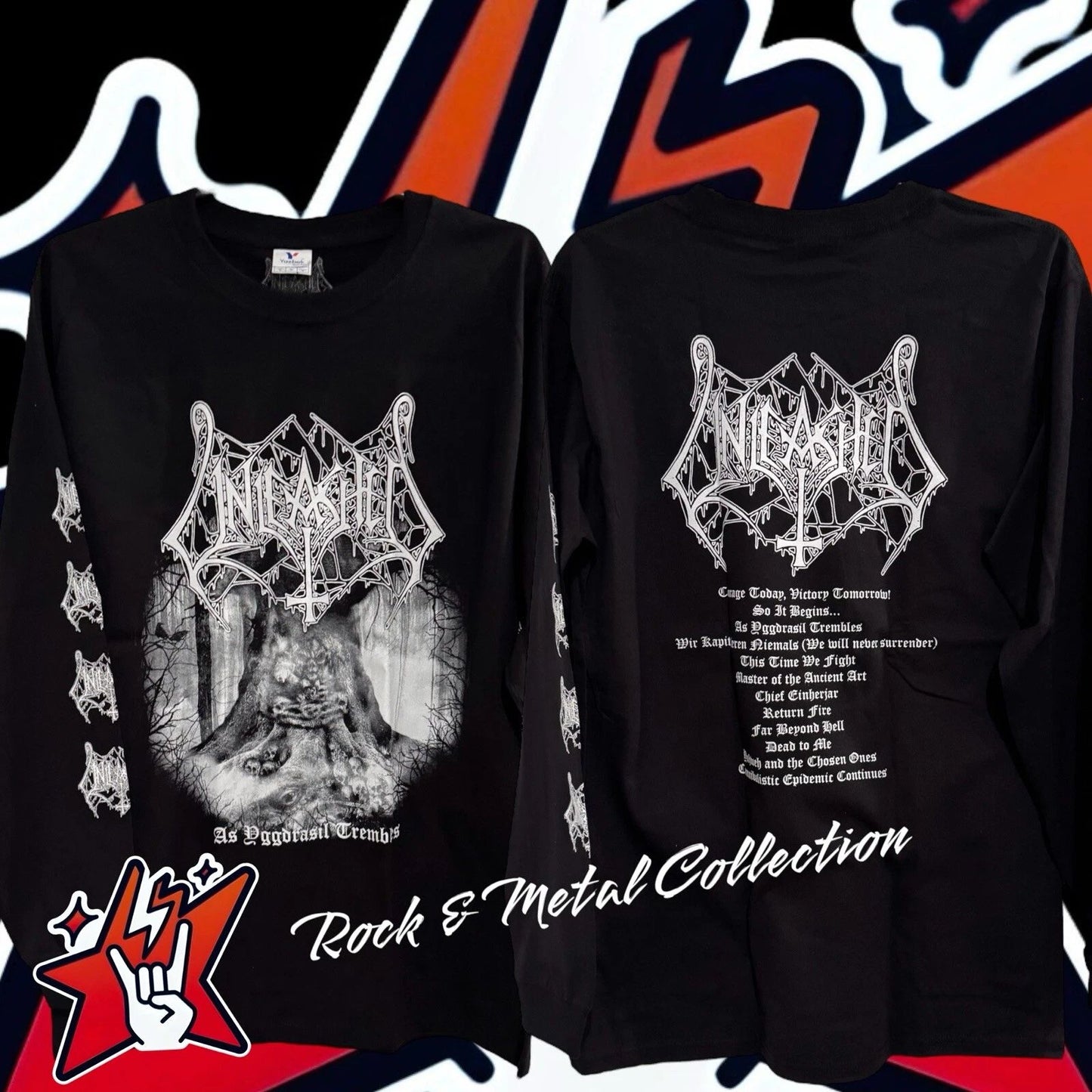 Unleashed T-Shirt New in Short and Long Sleeve Dismember Entombed Grave