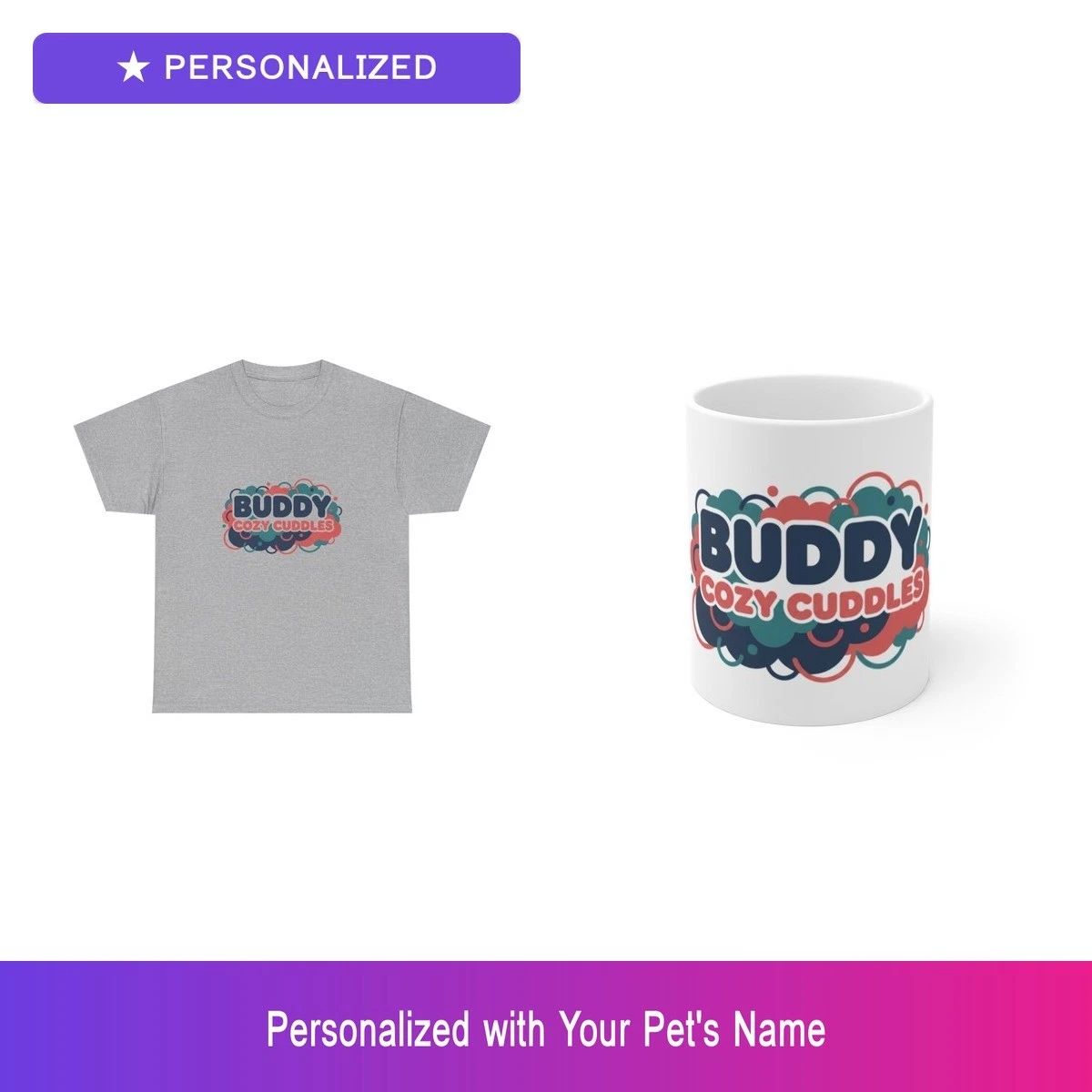 Custom Shih Tzu Pet Lover Gift Set Shirt Mug Personalized Name Bundle
