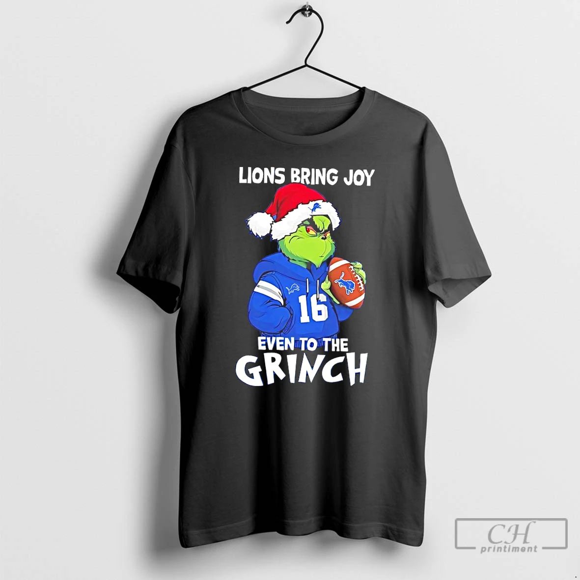 Premium Detroit Lions Bring Joy Even To The Grinch T Shirts