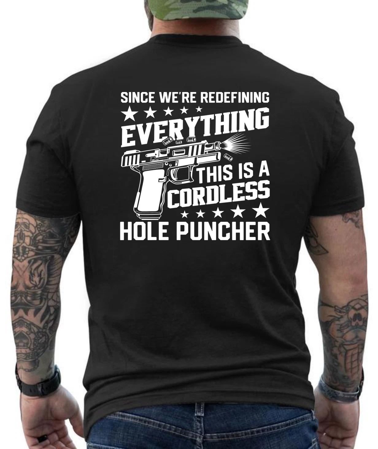 This Is A Cordless Hole Punsher Gun Owner Funny Graphic Design  T- Shirt