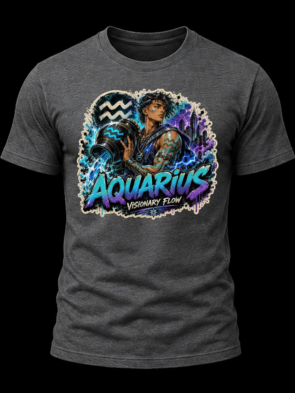 Aquarius Visionary Flow Zodiac Shirt