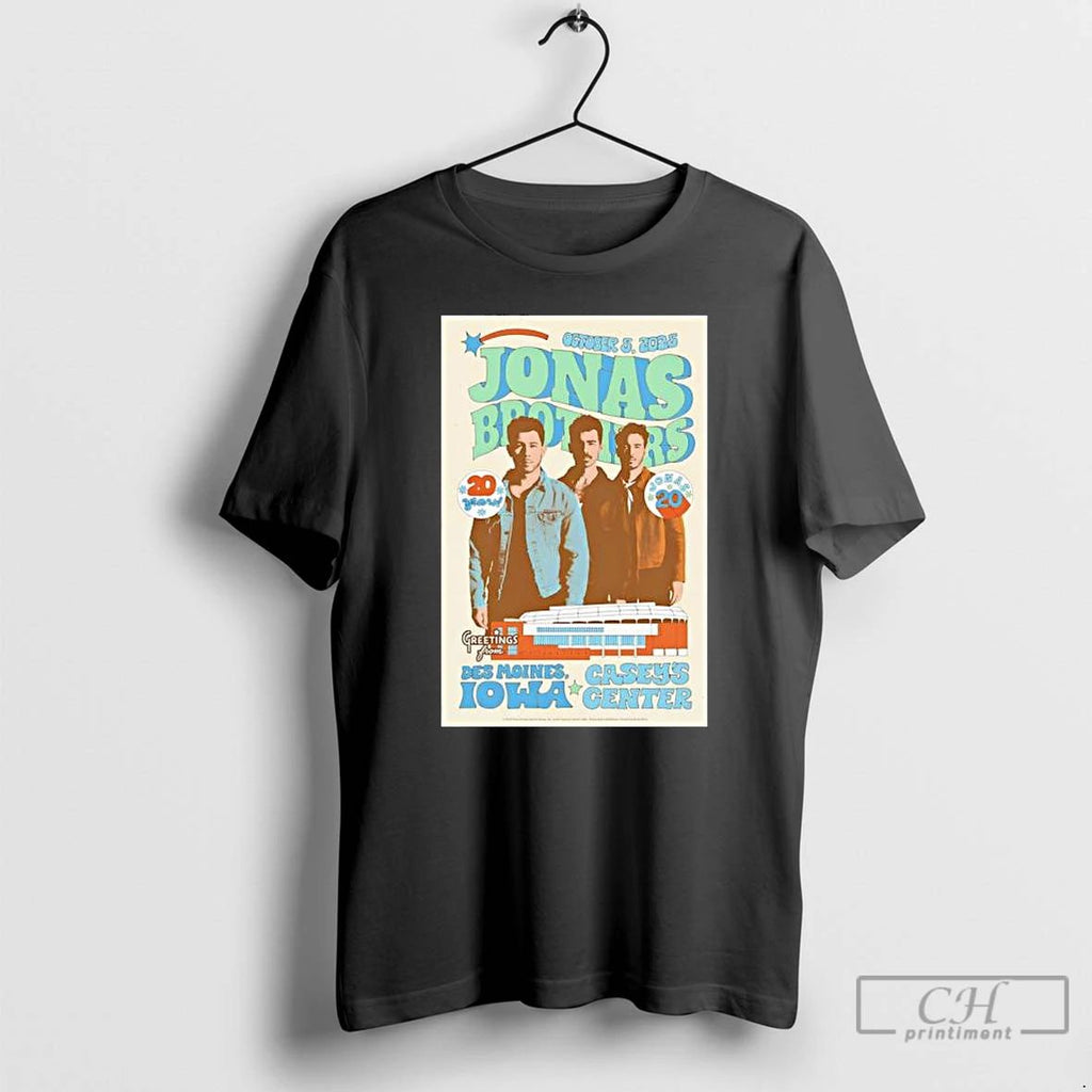 Classic Jonas Brothers Tour Des Moines Iowa 10 05 2025 T Shirts Hoodie Longsleeve