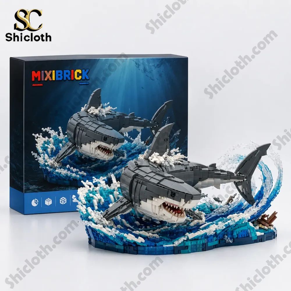 Jaws Great White Shark Building Brick Set