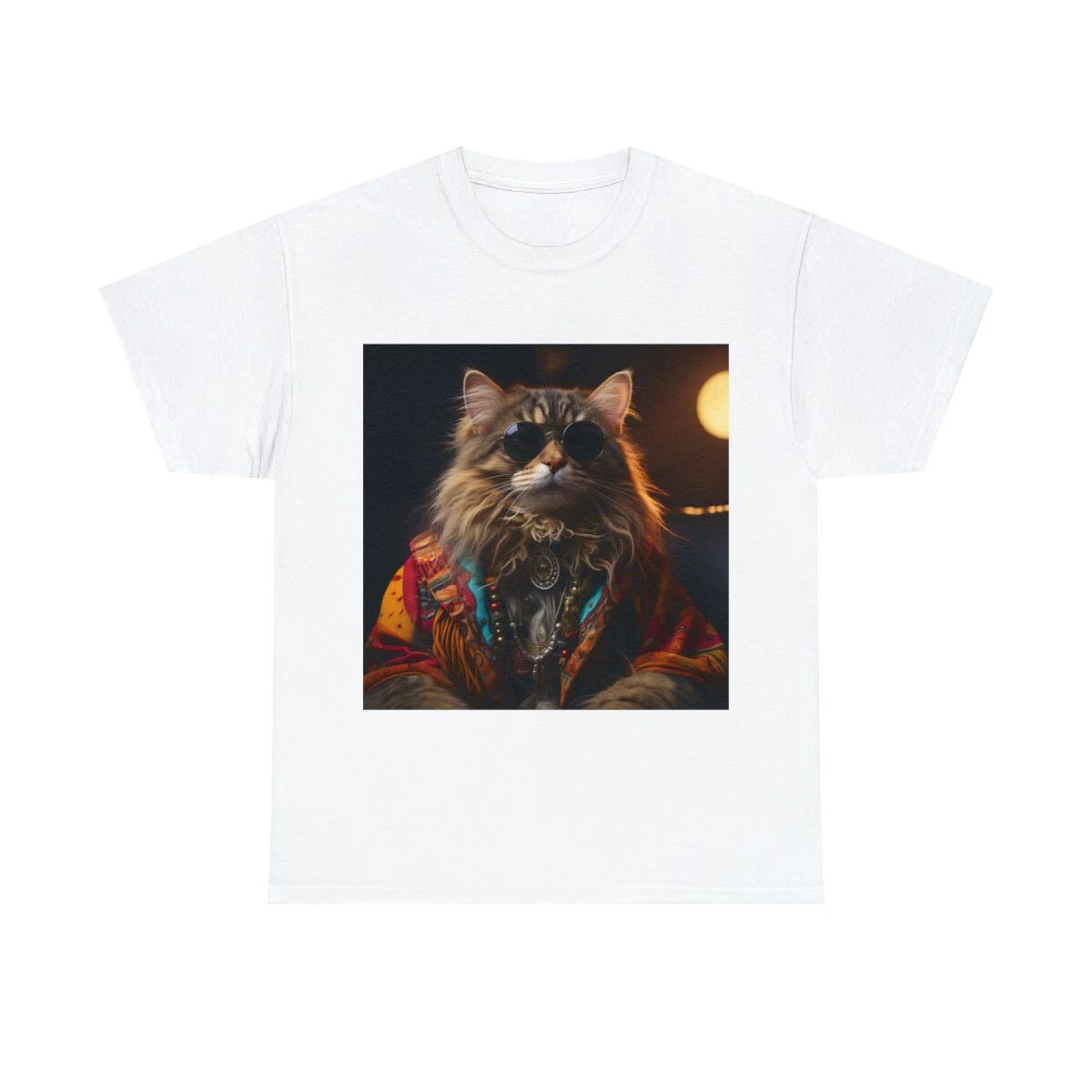 Realistic Cat Art T Shirt Adult Hipster Cat Hippie Pet Lover Gift Intricate
