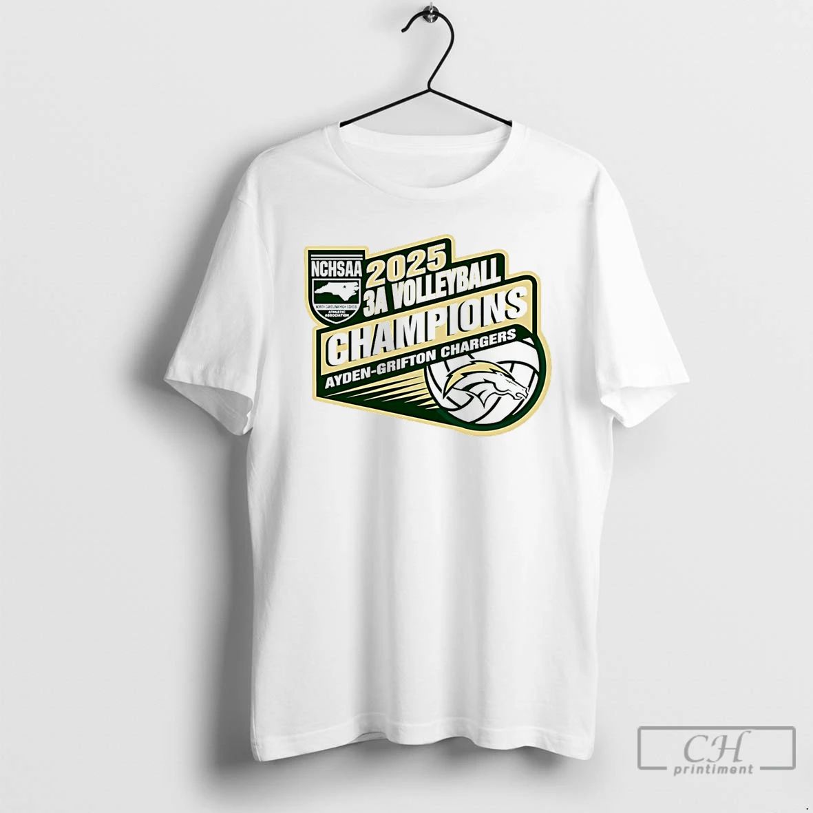 Premium 2025 Ayden Grifton Chargers Nchsaa 3a Volleyball Champions T Shirts
