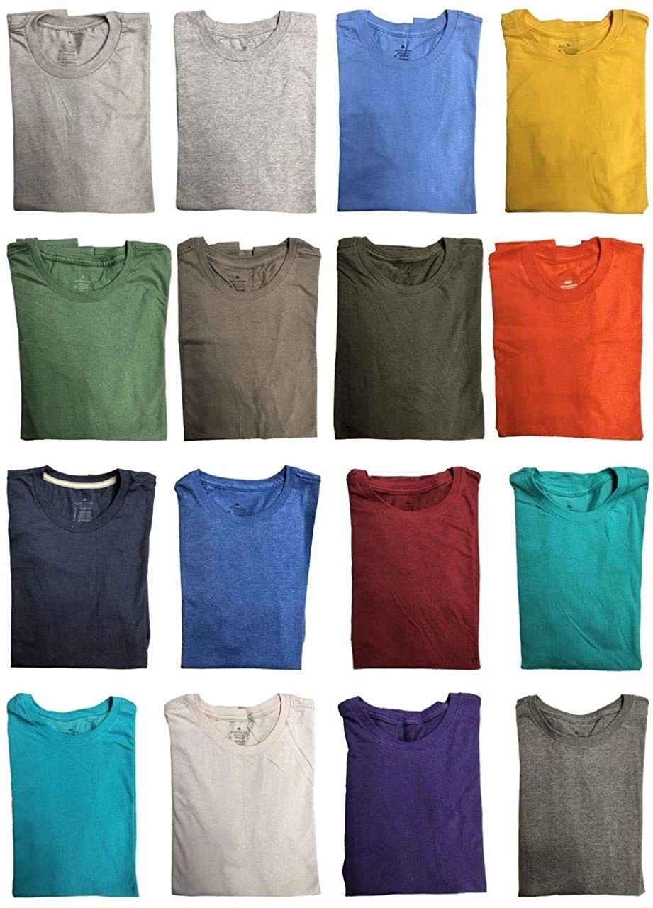 BILLIONHATS 24 Pack Mens Cotton Short Sleeve Lightweight T-Shirts (XX-Large)
