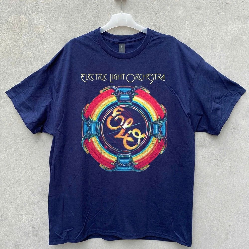 RARE! Electric Light Orchestra ELO Anniversary Unisex Navy T-shirt Size S-5XL