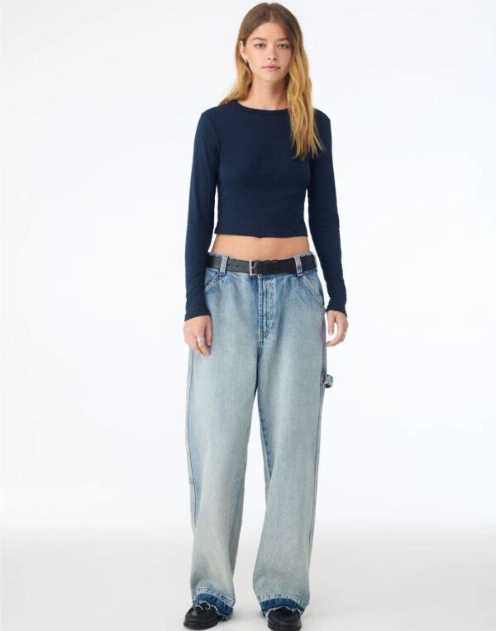 BE1501 Bella Women's Micro Rib Long Sleeve Tee