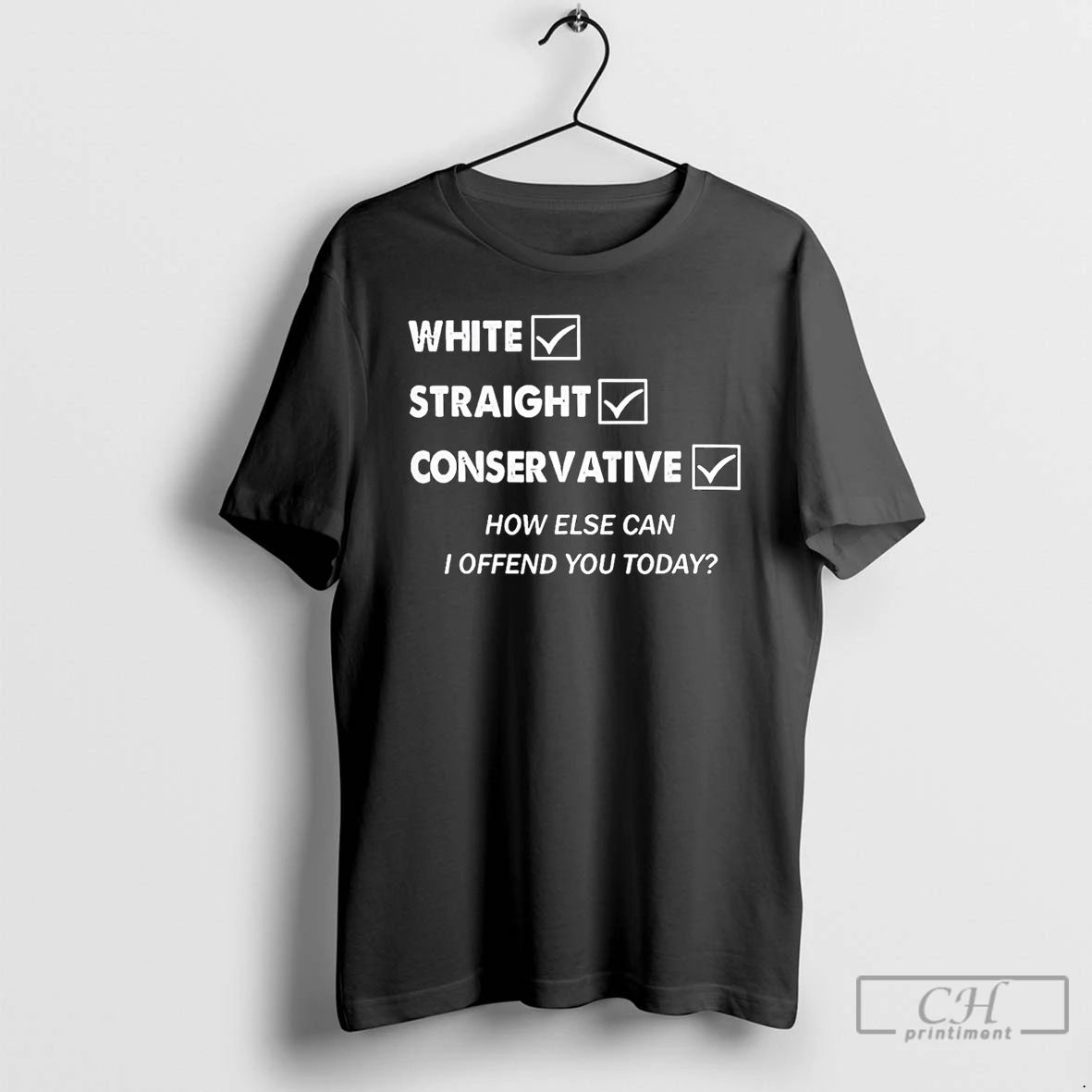 Classic White Straight Conservative T Shirts