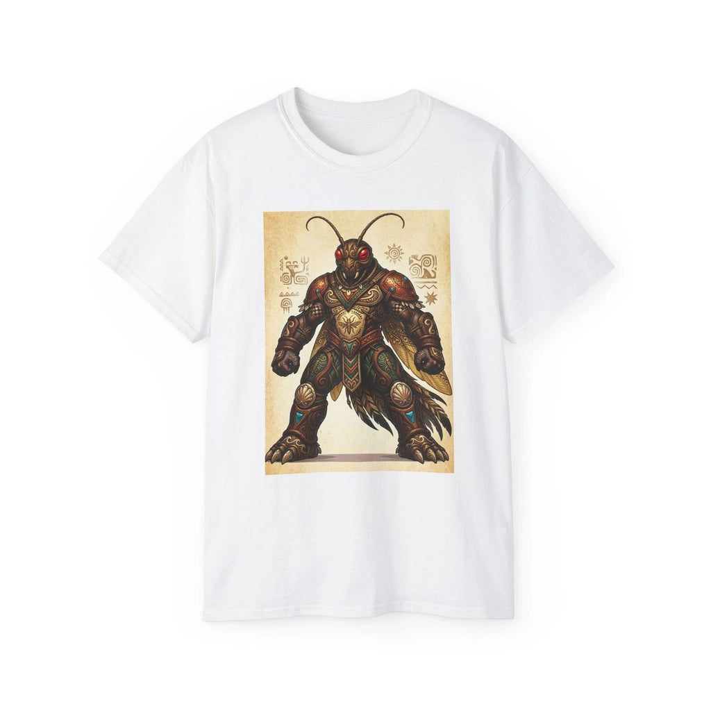 Armored Insect Warrior T-Shirt | Fantasy Bug Knight Illustration