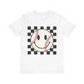 Baseball Happy Face Design - Trendy Smile Face Art for Fans and Players T-Shirt