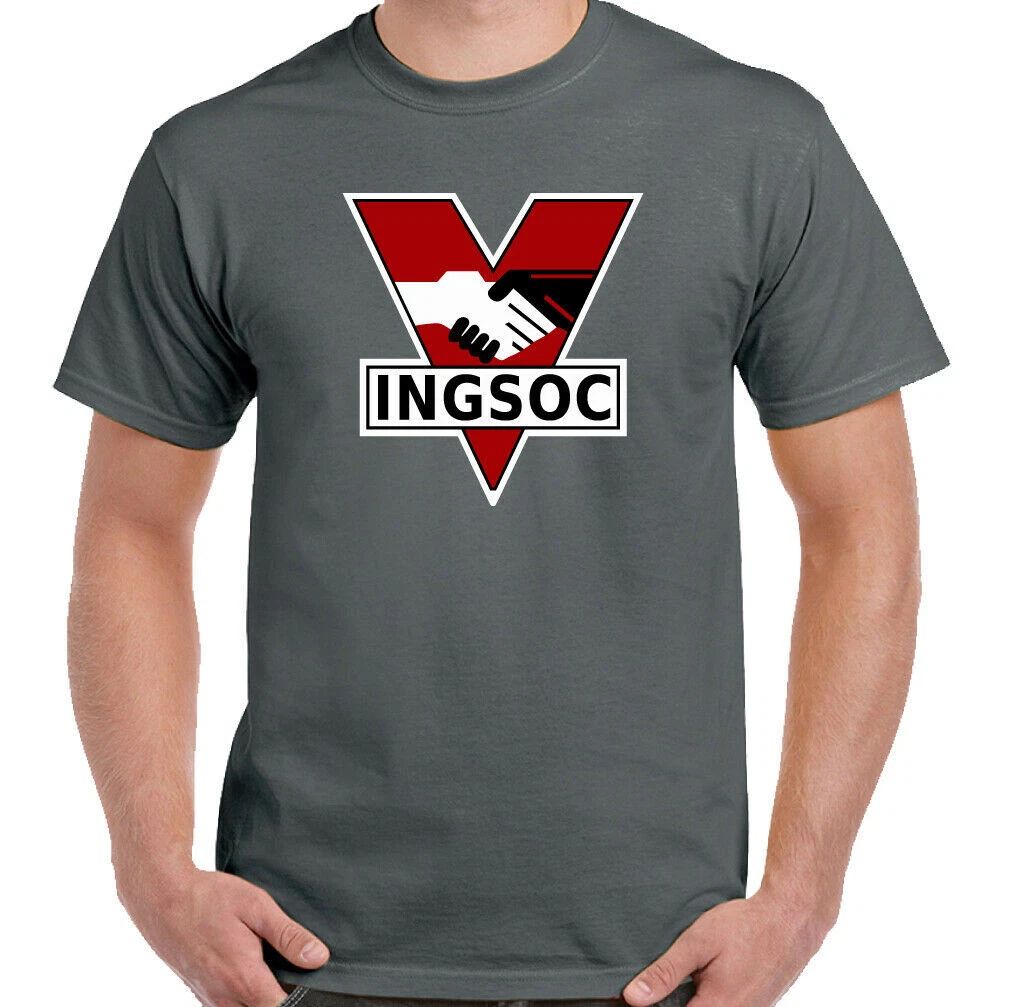 INGSOC T-Shirt 1984 Mens George Orwell Fictional Novel Top English Socialism
