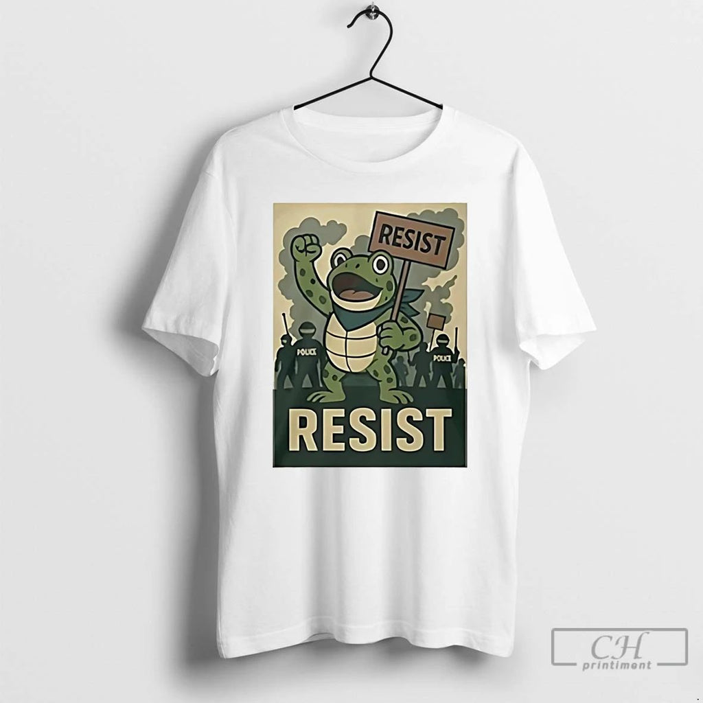 Classic Resist Portland Frog Hop Heros Of Portland T Shirts