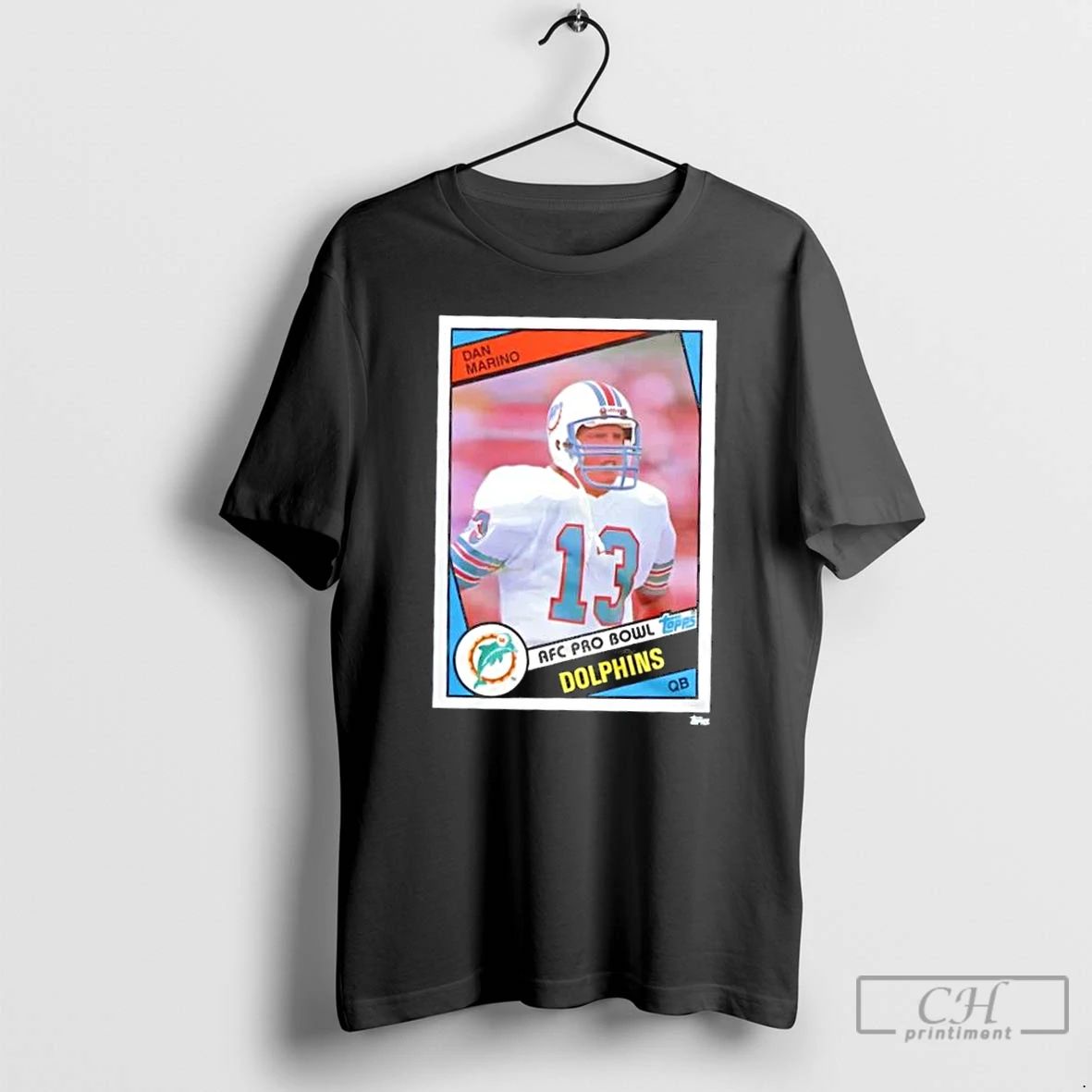 Classic 1984 Topps Dan Marino Miami Dolphins Football T Shirts