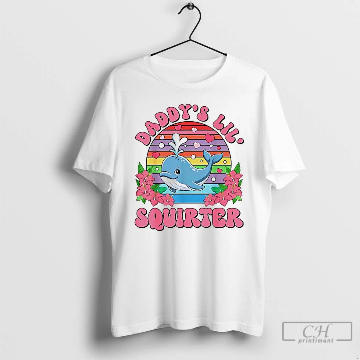 Classic Cute Whale Daddys Lil Squirter T Shirts