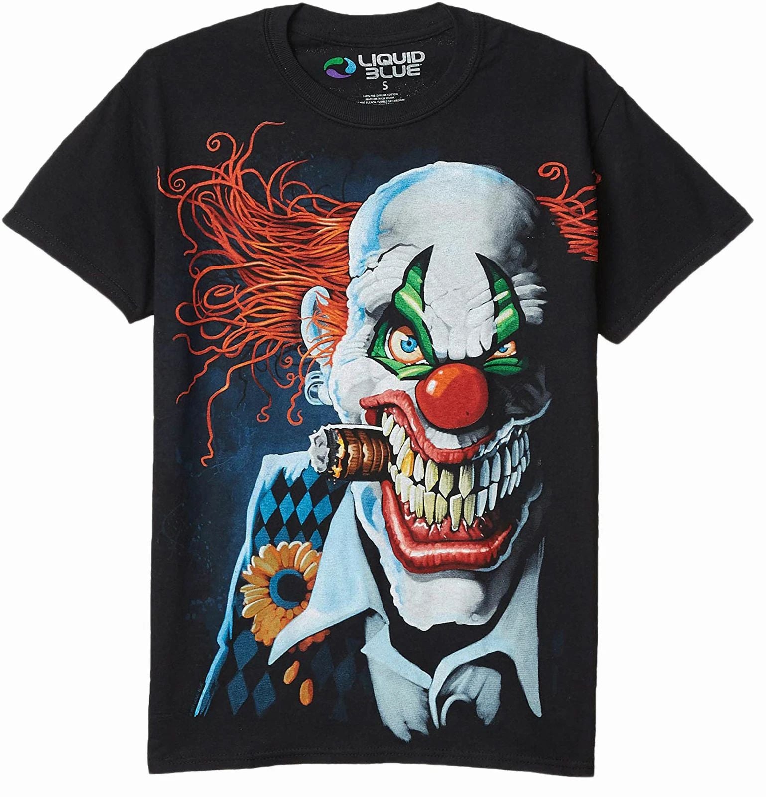 Dark Fantasy Joker Clown Adult T-Shirt -Halloween Tee shirt, Funny Humor, Craze