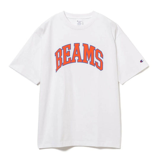 Champion x BEAMS Logo T-Shirt Men's  White Tokyo Streetwear Japan Limited - XL