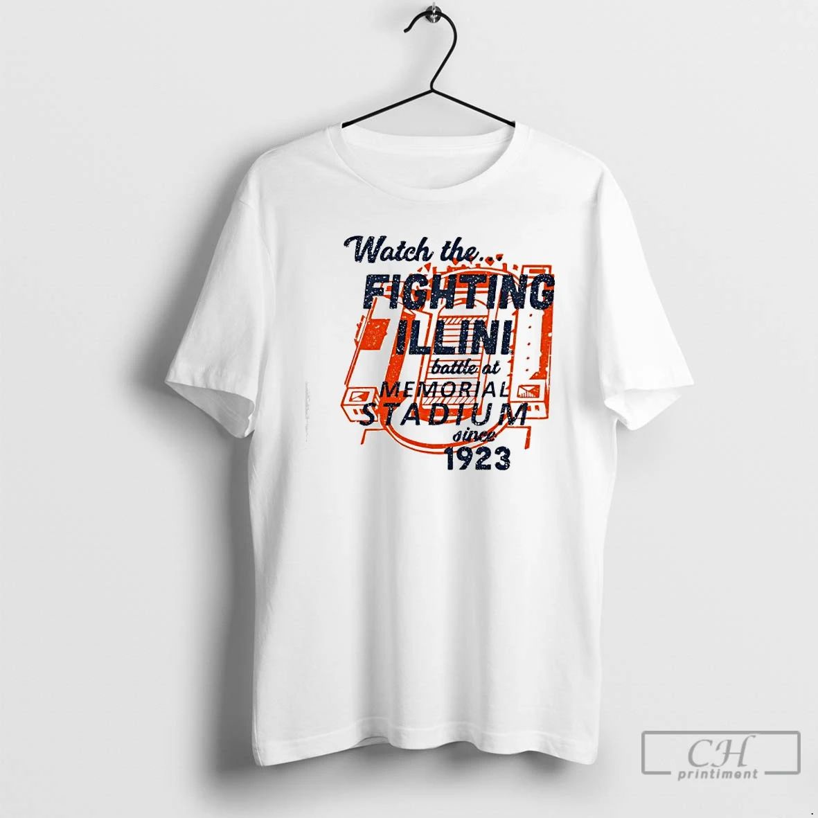 Premium Illinois Football Memorial Stadium 1923 T Shirts