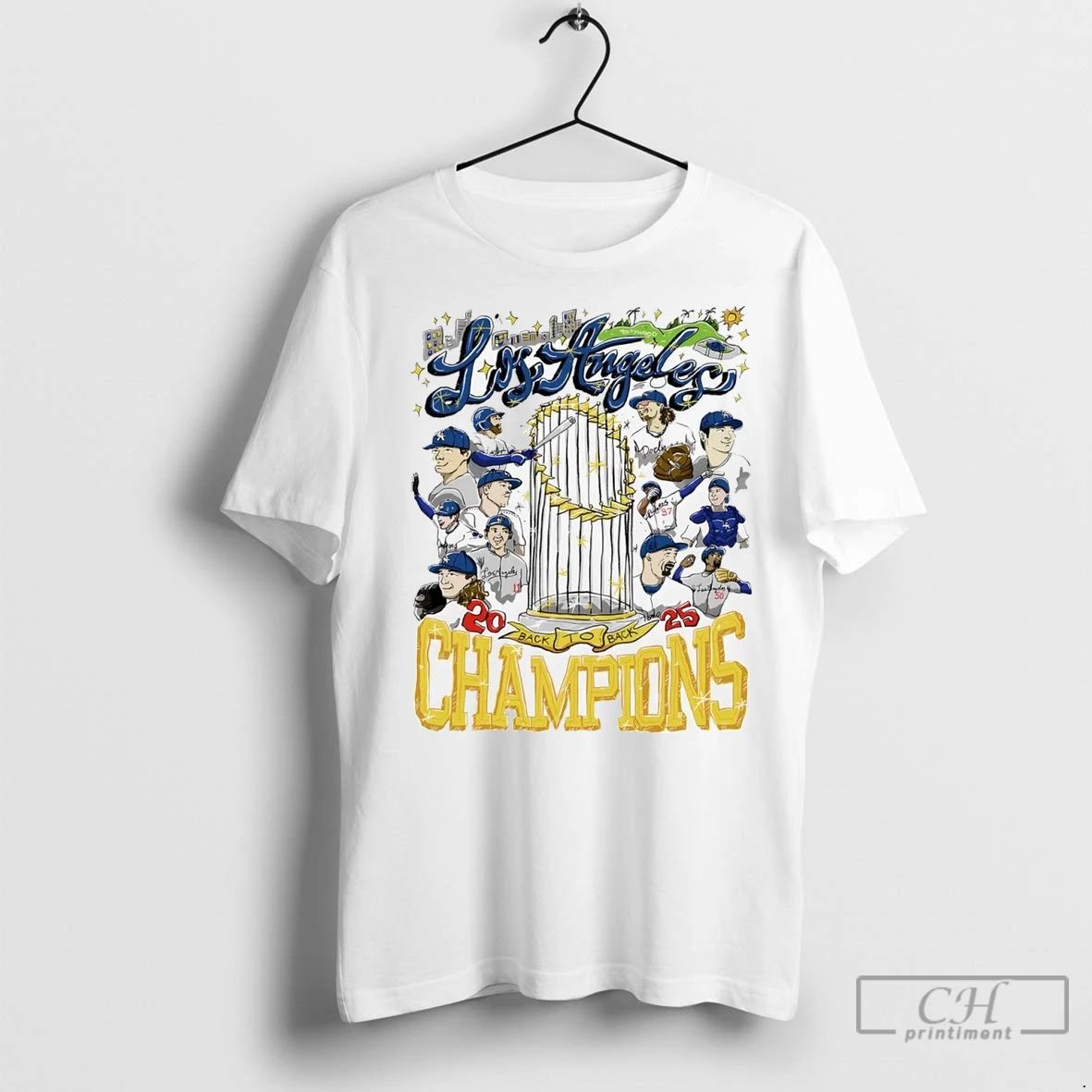 Premium Los Angeles Dodgers Back To Back Champions Trophy 2025